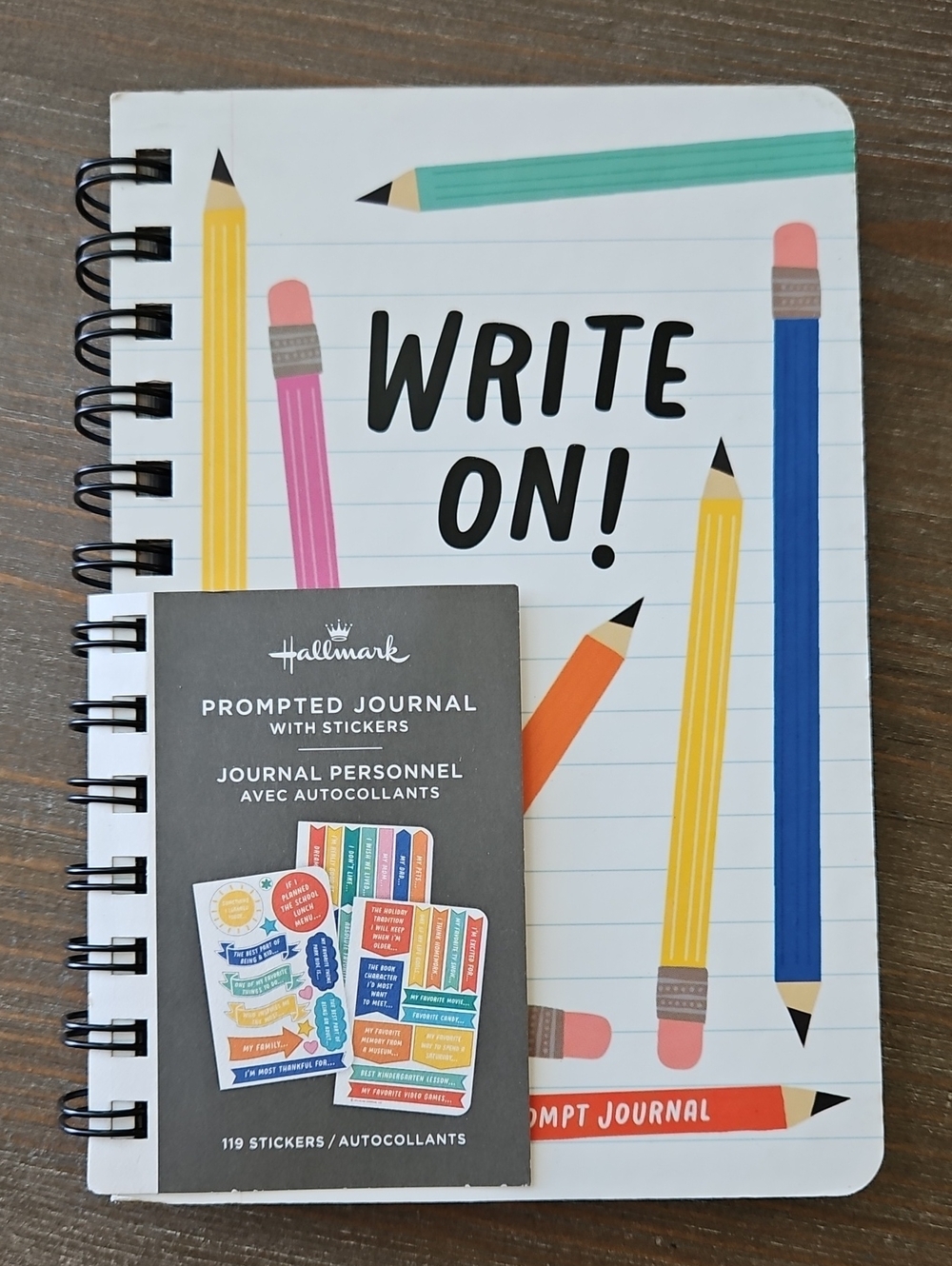 Hallmark Write On! Prompted Journal With Stickers New